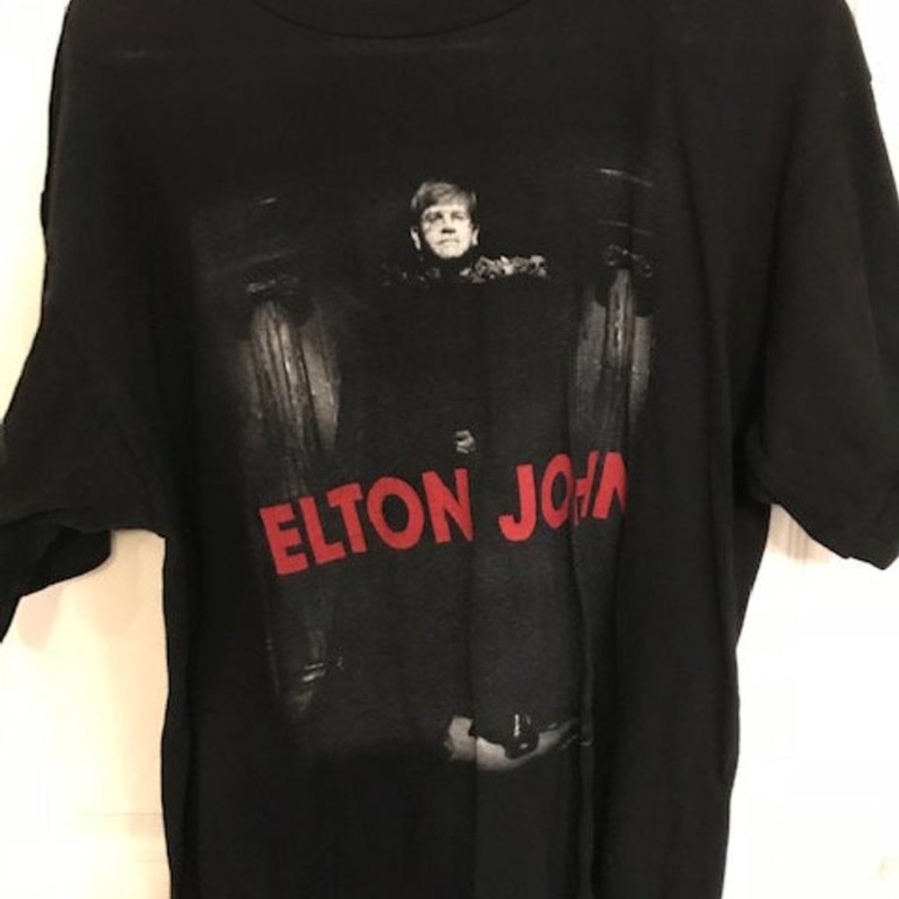 Vintage 90s Elton John T-Shirt - L